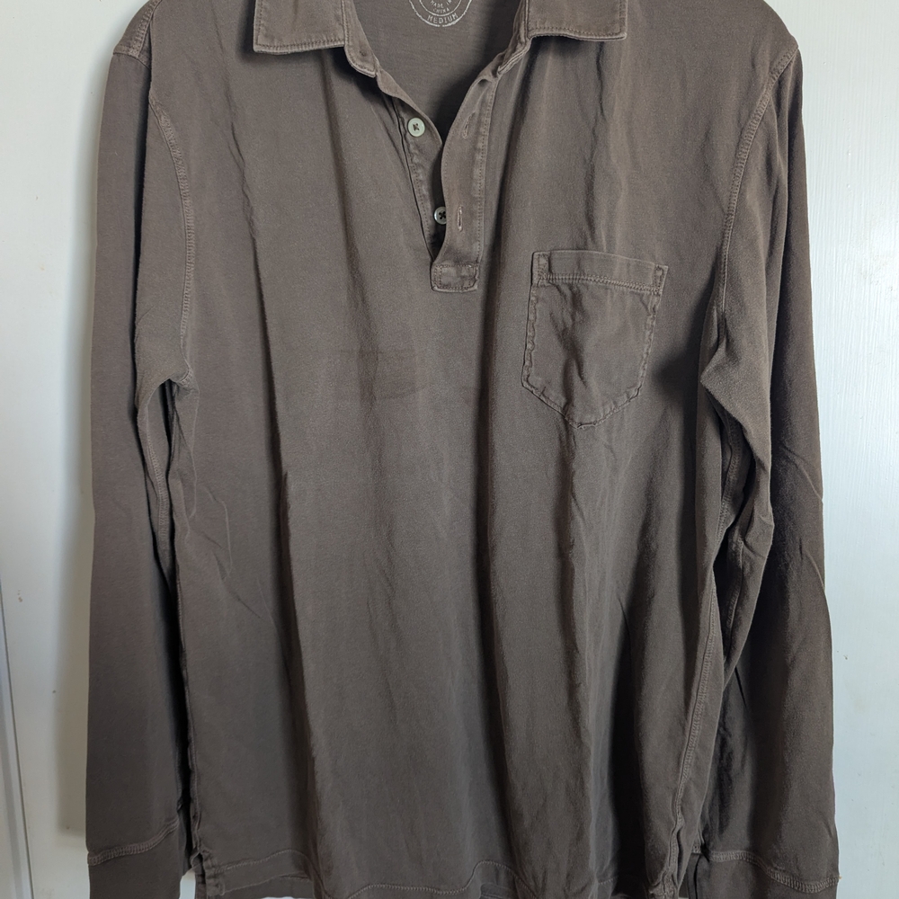 J. Crew Brown Long Sleeve Tee Soft Casual Fit